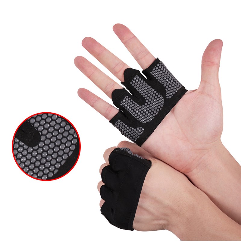 Sport AntiSlip Half Finger Gloves Silicone Thickened for Men