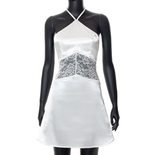 Summer Halter Neckless Sleeveless Lace Patchwork Hip Package