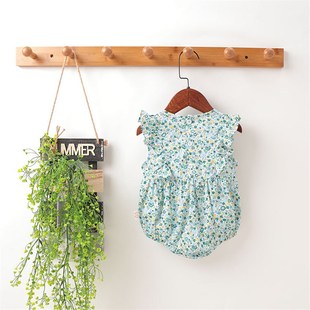 Baby Summer Triangle RomperFloral Sweet RomperNewborn Puff S