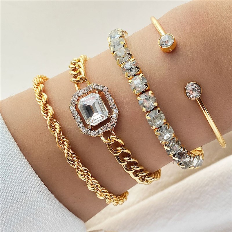 European American Full Styles Multilayer Diamond Bracelet Ba