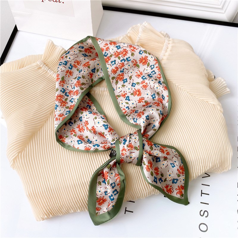 Original Designer Sweet Style Silk Scarf Decoration Double L
