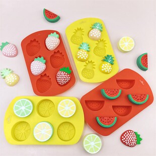 FruitShaped Ice Cube Mold Silicone Mold for Chocolate Cake D