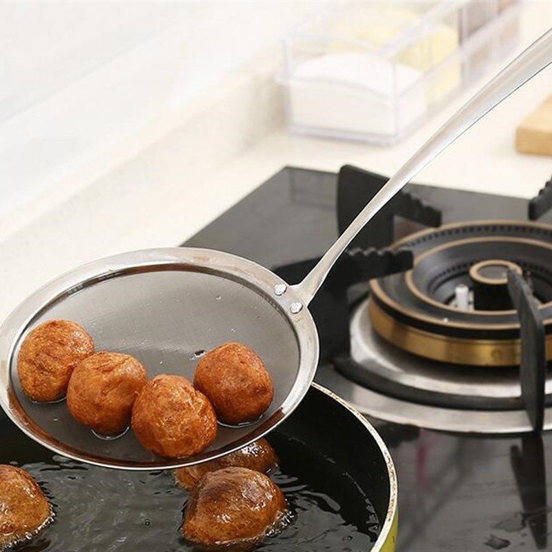 Stainless Steel Oil Skimmer Filter Skimming Spoon with Mesh