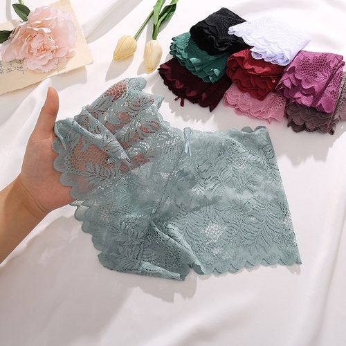 European American Womens Lace Panties Cotton Bottom Transluc