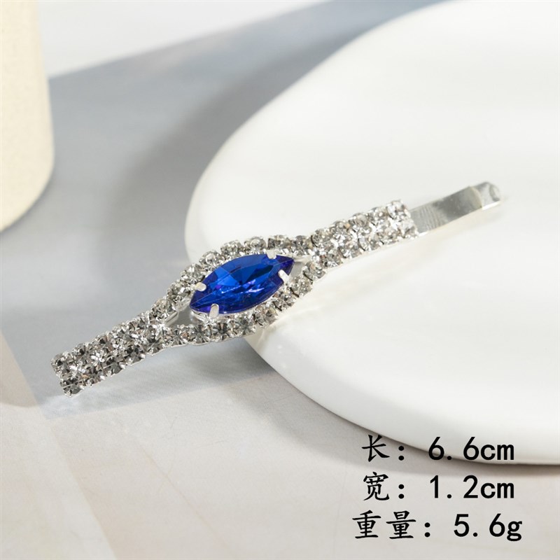 Exquisite Rhinestone Hair Clip Fashionable Straight Clip Hea