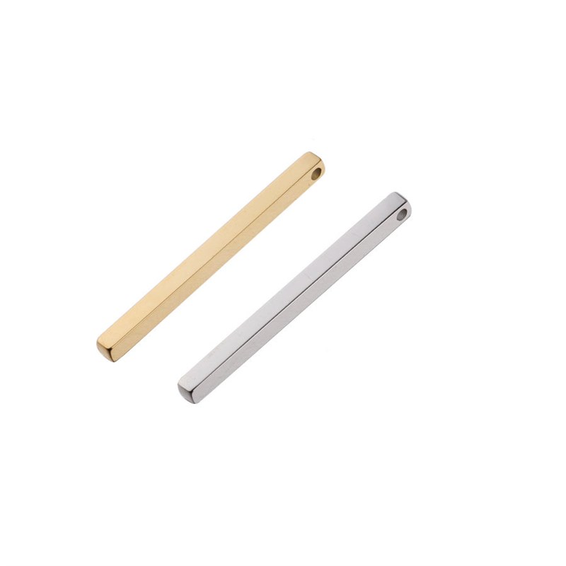 Mirrored Polished Stainless Steel DIY Cuboid Pendant with En