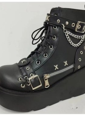 Original Night Rider Martin Boots Hot Girl ThickSoled RoundT