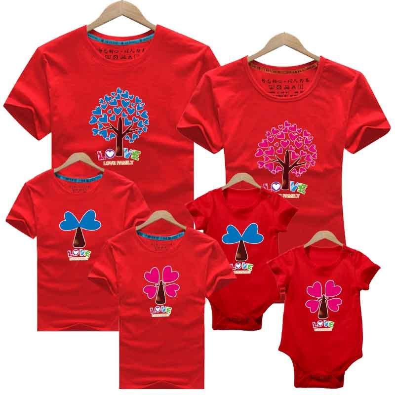 Summer Half Sleeve Tee Family of Four Combed Cotton Kids Cou