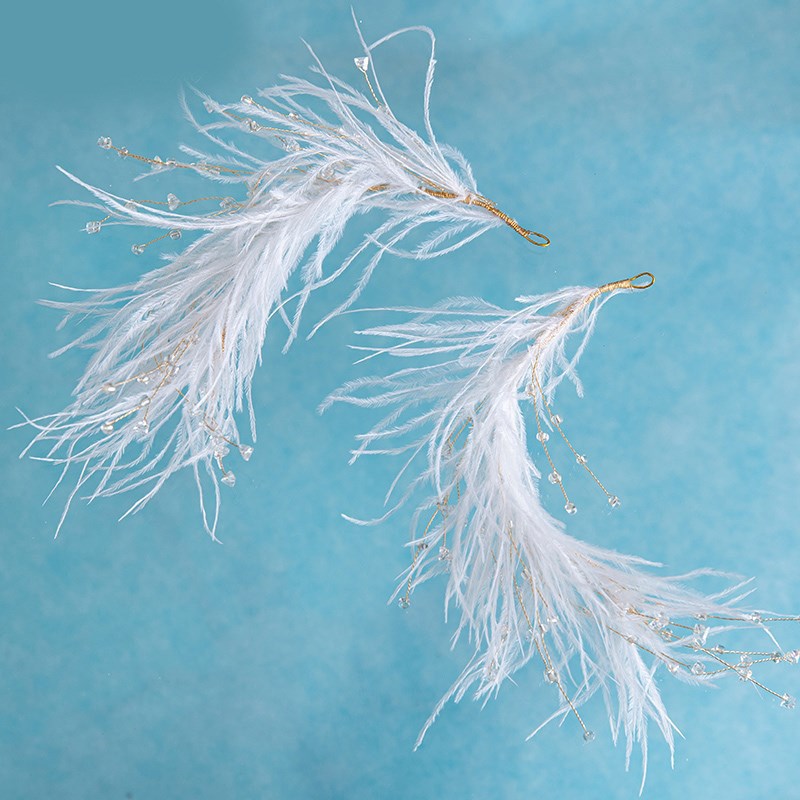 Bridal Headwear Fairy Feather Hairpin Girl Portrait Wedding