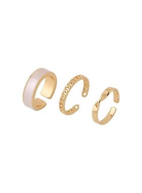 Finger Ring Student Simple Ins Cold Style Adjustable 3Piece