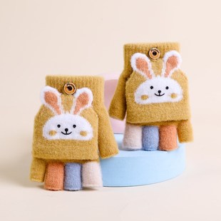 Winter Kids Gloves 510 Flipover Twoinone Thick Warm Writing