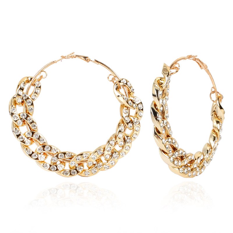 Retro Alloy Hollow Hoop Earrings for Women F8560