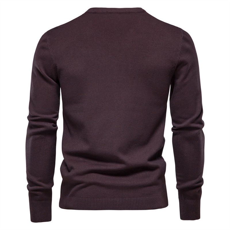 10 Colors Thickened Autumn Winter Sweater Men Round Neck Sli