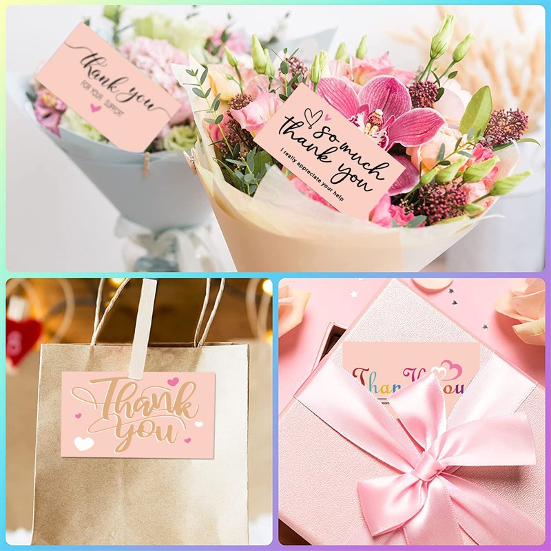 Pink Thank You Cards 30 Pcs Fresh Floral Gift Decor Notes Ca