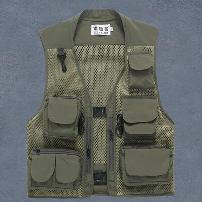 Summer Mesh Vest for Men PhotographyFishingVolunteer Multipo