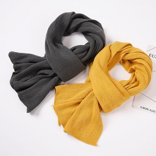 Monochrome Cashmerelike Shawl Yarn Versatile Scarf Mens Wint