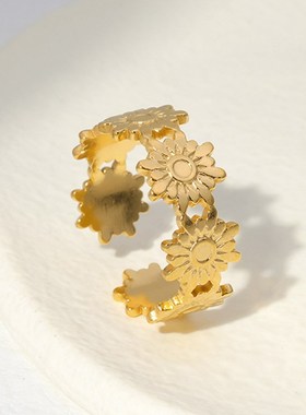 European and American Titanium Steel Ring for Women Openable