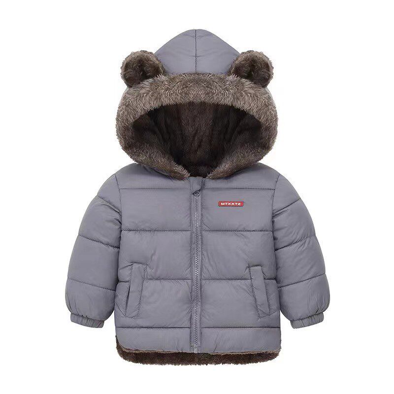 Kids Lamb Wool Thickened Jackets Boys Girls Down Cotton Padd