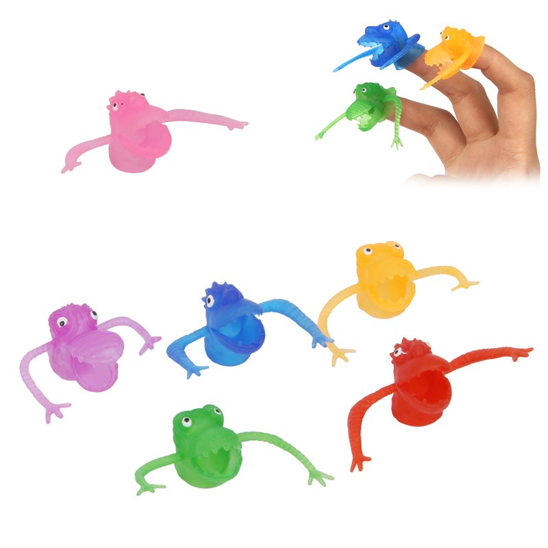 TPR Dinosaur Finger Puppets 5 Styles Fits Mini Egg Twist Toy