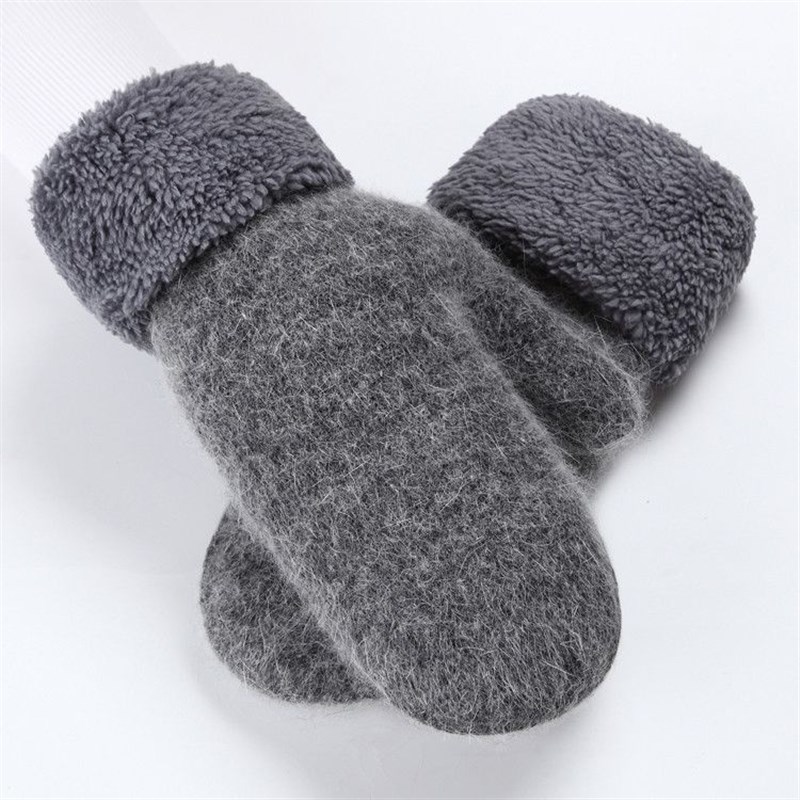 Winter Thickened Cute Mittens for Girls Full Finger Rabbit F