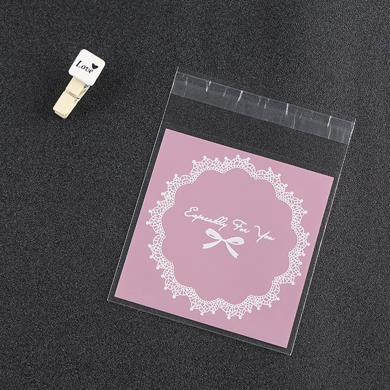 Selfadhesive Bags DIY Gift Packaging Bags 100pcs Lace Flower
