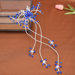 Wedding Leaves Tassel Acce Dress Headpiece Bridal Rhinestone