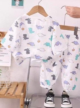 2025 Doublelayer Cotton Gauze Thin Fashionable 78 Sleeve Paj