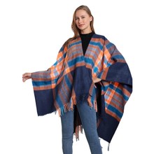 Classic European American Scottish Plaid Shawl Fashionable V