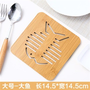 Hollow Cartoon Wood Coaster Heat Insulation Pad Kitchen Anti