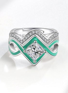 New Irregular Zircon Ring EuropeanAmerican Light Luxury Wave