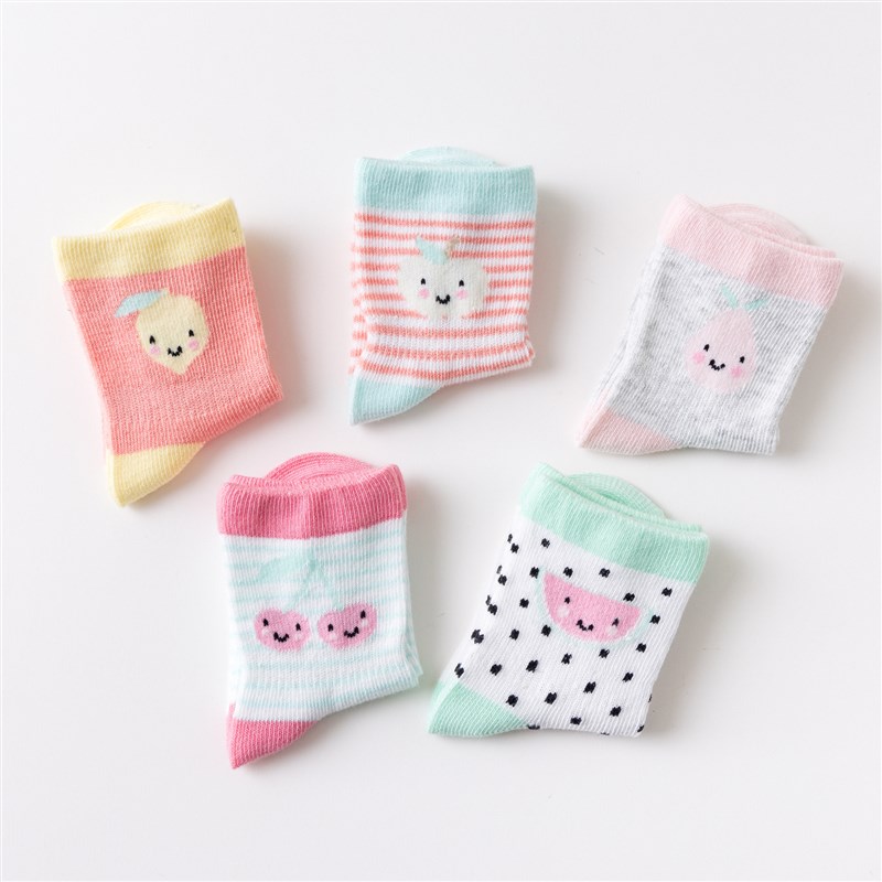 Spring Summer Cotton Kids Socks Cute Fruit Watermelon Socks