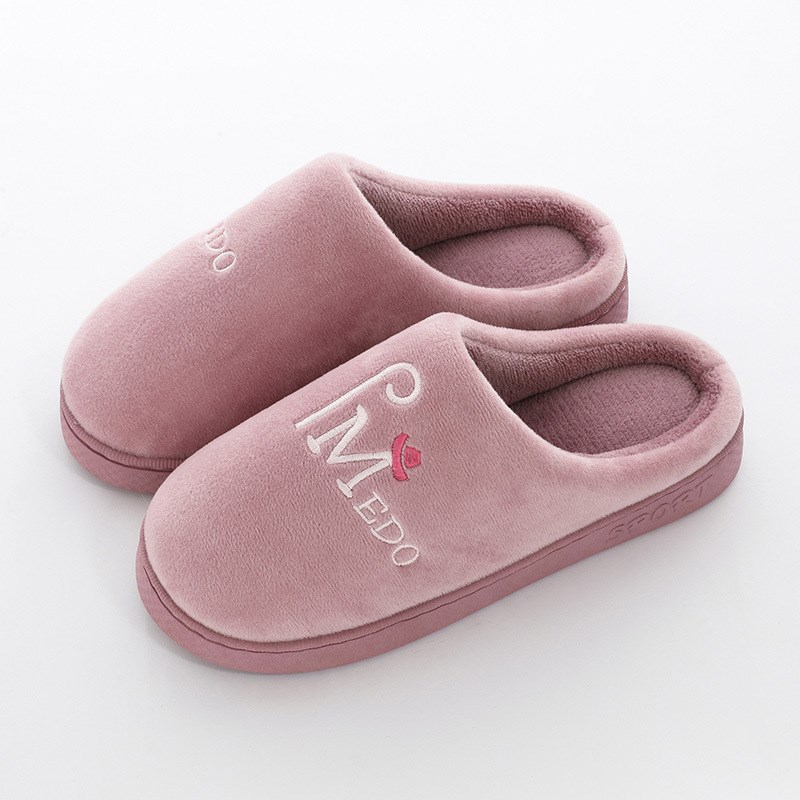Winter Indoor Slippers for Couples AntiSlip Home Use Furry f