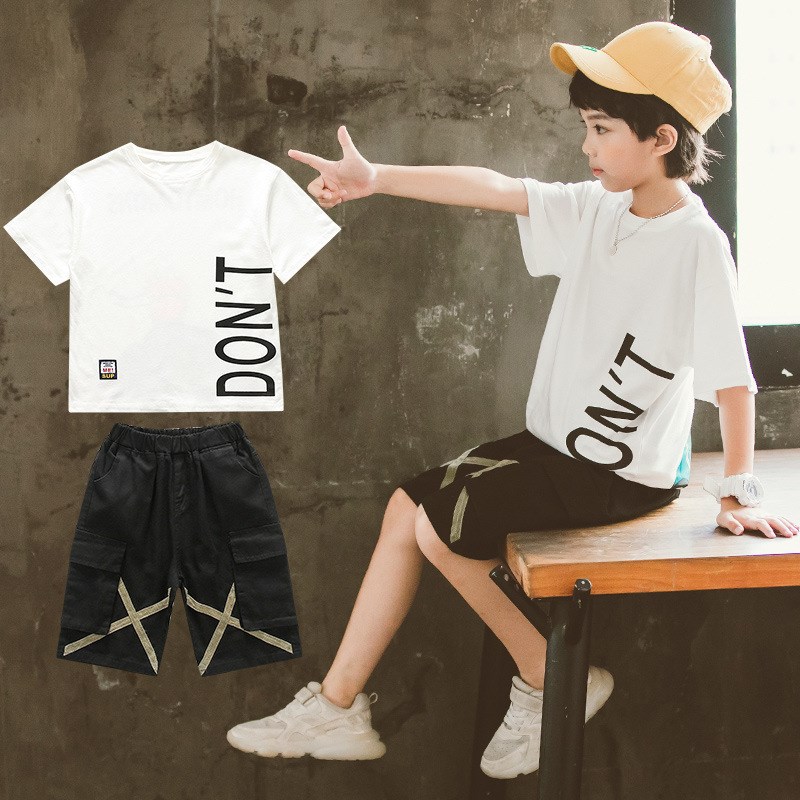 Boys Summer 2Piece Set Stylish Sportswear for Boys Kids Summ