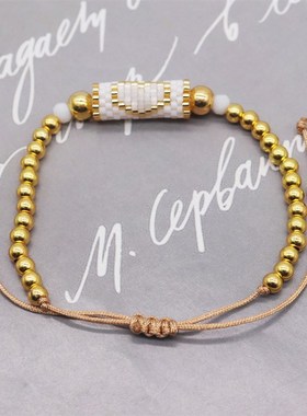 Fashion Heart Miyuki Bracelet Bohemian Style Steel Beads Han