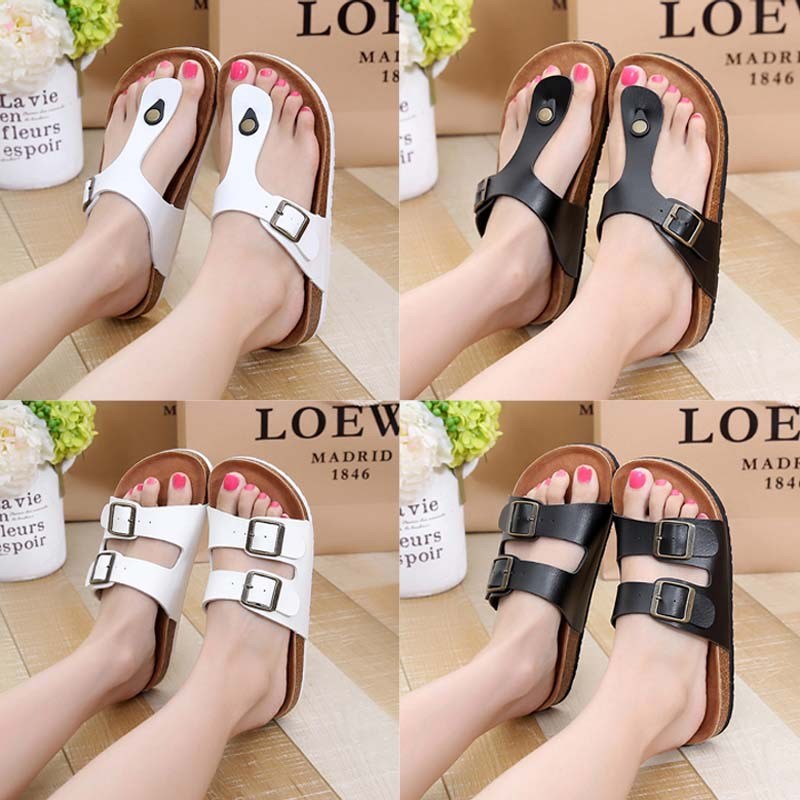 Summer Oversized Cork Flip Flops for Men Beach Slippers Coup
