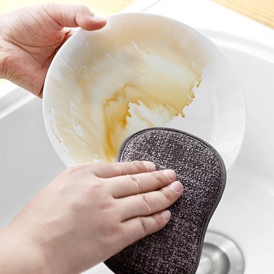 Kitchen Cleaning Tool Doublesided Dishcloth Sponge Scrubber