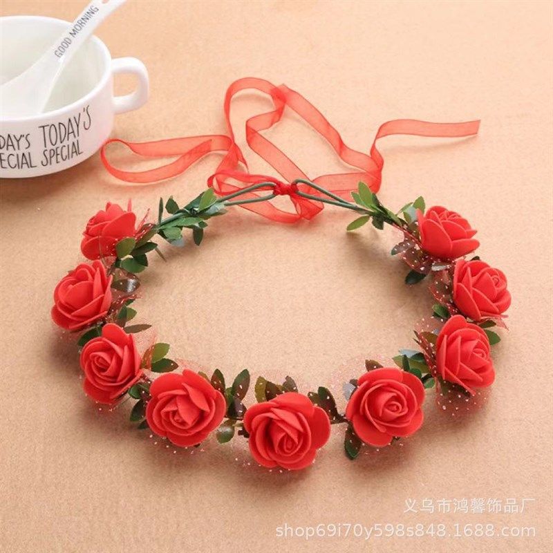 Large Flower Bohemian Adjustable Headband for BridesmaidsBig