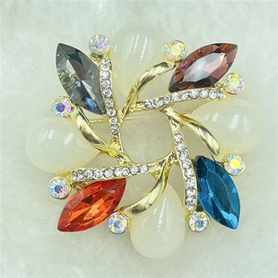 Pin for Creative Black Brooch and Rose Stylish Vintage Women