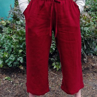 CottonLinen Pants Plus 2025 Loose NinePoint Size Slim Summer