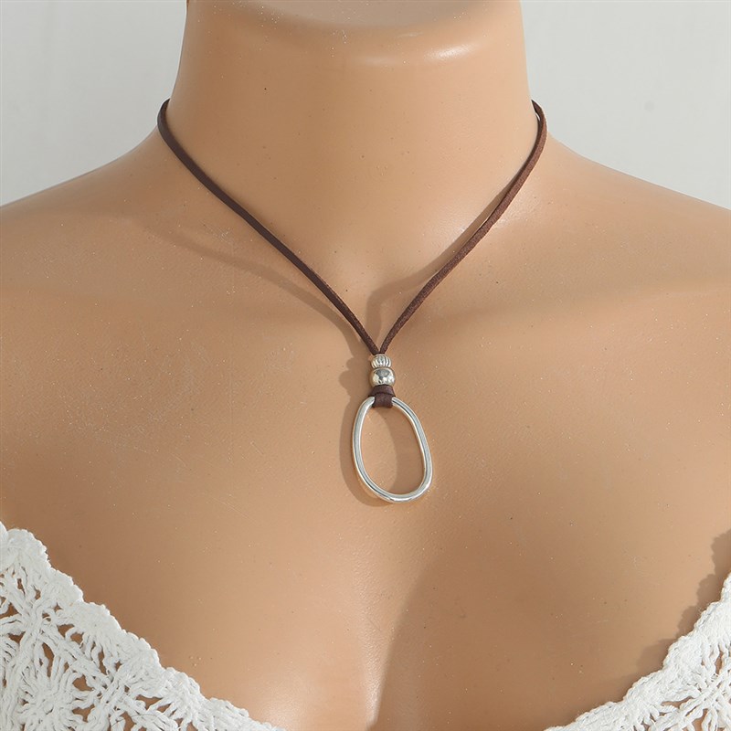 Simple Punk Retro Bohemian Alloy Circular Pendant Exaggerate