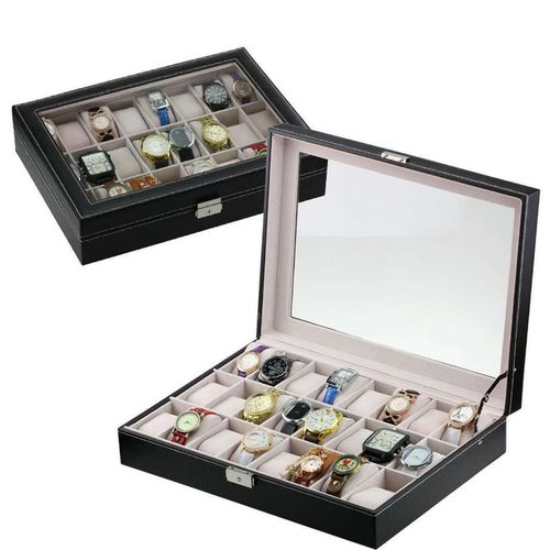 3610122024 Slots Watch Eyeglasses Case Black Leather Box3610