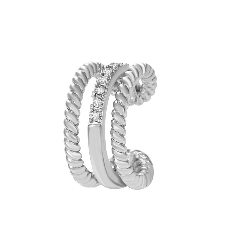 Retro Hollow Twisted Multilayer Spiral Ear Clip Ins Design Z