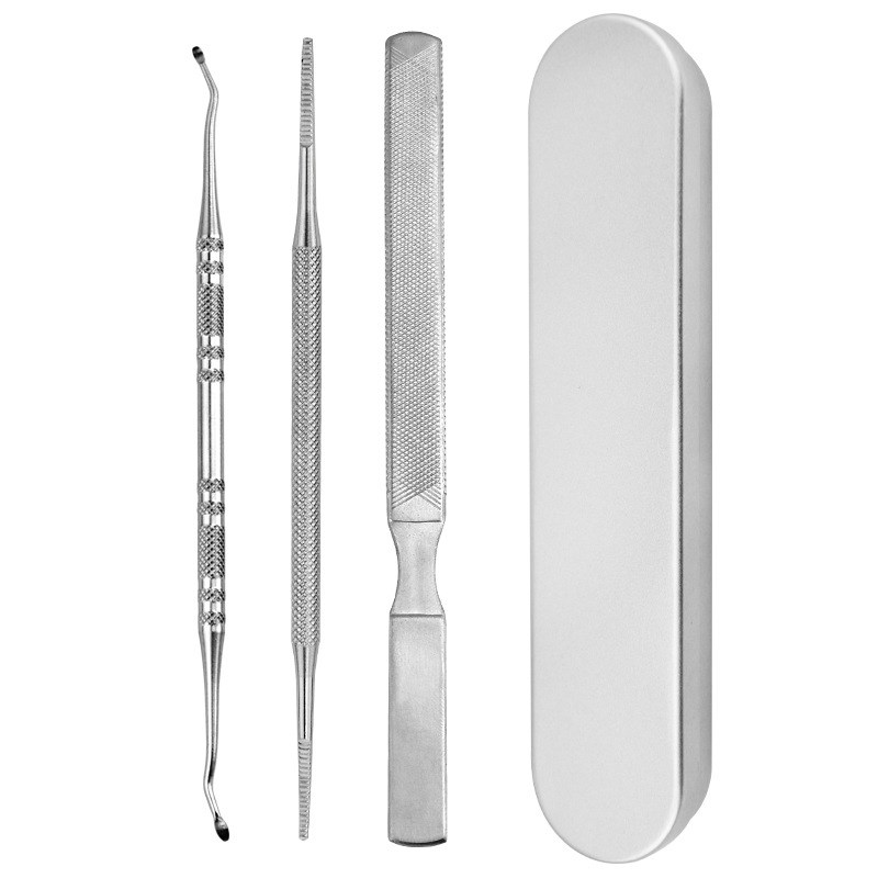 Stainless Steel DoubleEnded Nail Cuticle Picker Pedicure Kni