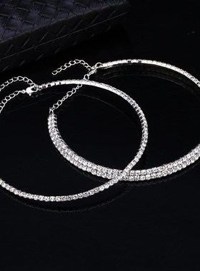 European Fashion Versatile Luxurious Diamondfilled Necklaces