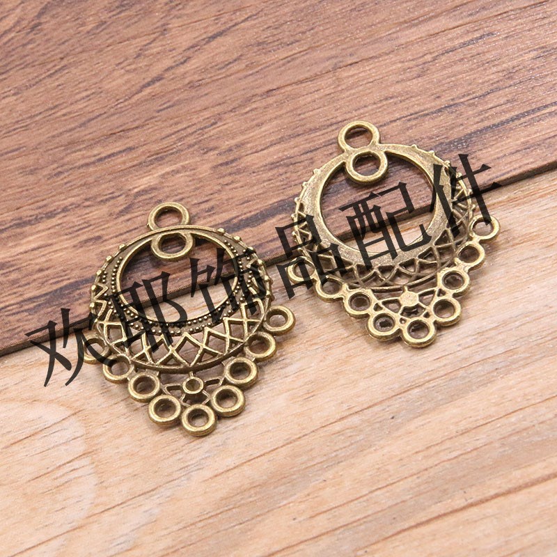 2 Colors 2 Styles DIY Zinc Alloy Charms Hollow Circular Mult