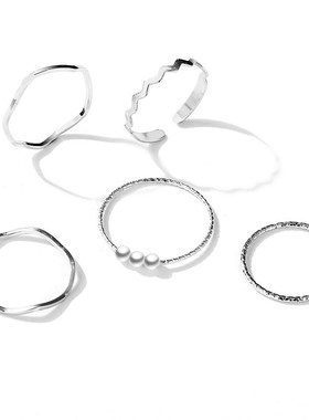 Ring Set Creative Ins Style Index Finger Joint Ring Tail Rin