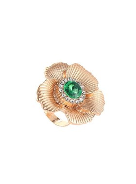European American Metal Flower Ring Women Simple Ins Style H