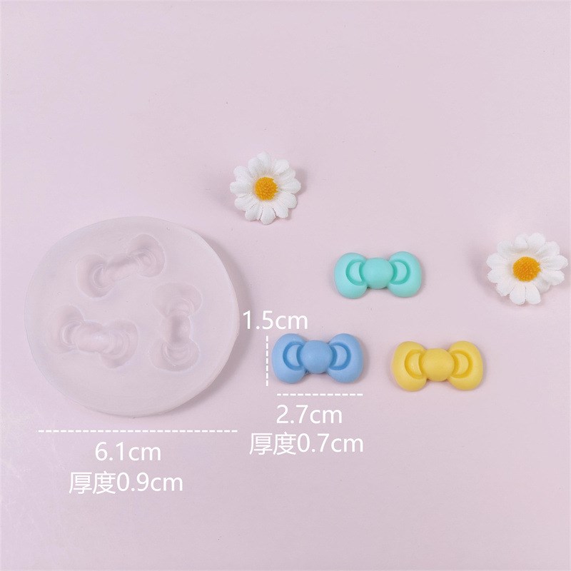 DIY 3Tier BowShaped Cake Silicone Mold Chocolate Fondant Mol