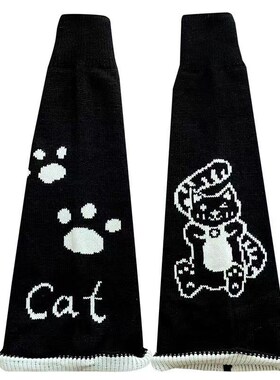 Asymmetrical Skull Socks Y2K Wide Leg Socks Warm Knit Leggin