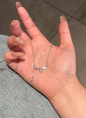 Star Zircon Tassel Necklace Womens Summer Light Luxury Versa